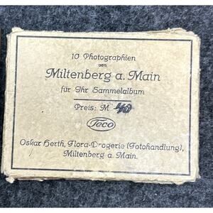Vintage Miltenberg a Main Germany Mini Photos Set 10pc B&W Souvenir Booklet